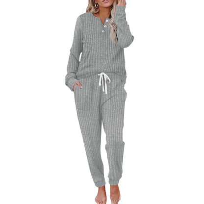 Gray ladies casual pocket set buckle sports shirt streetwear outfit for women TeenStylo