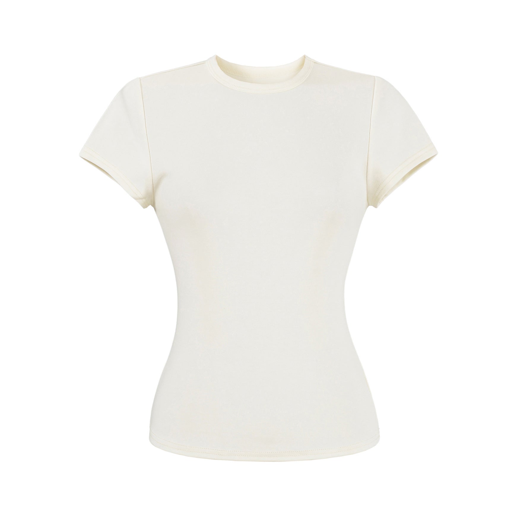 White unisex round neck short sleeve T-shirt lifestyle shot, Y2K streetwear style – TeenStylo