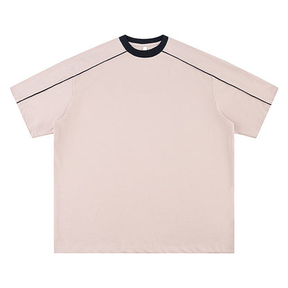 White unisex loose short sleeve t-shirt front view, Y2K streetwear summer style | TeenStylo