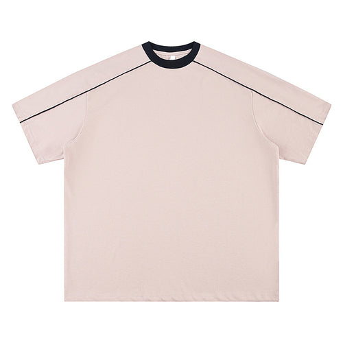 White unisex loose short sleeve t-shirt front view, Y2K streetwear summer style | TeenStylo