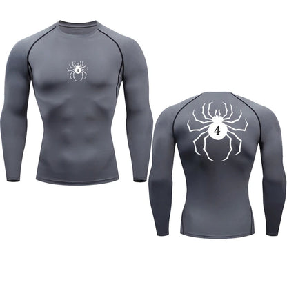 Grey long sleeve Hunter x Hunter compression t-shirt quick dry unisex anime streetwear lifestyle look at TeenStylo