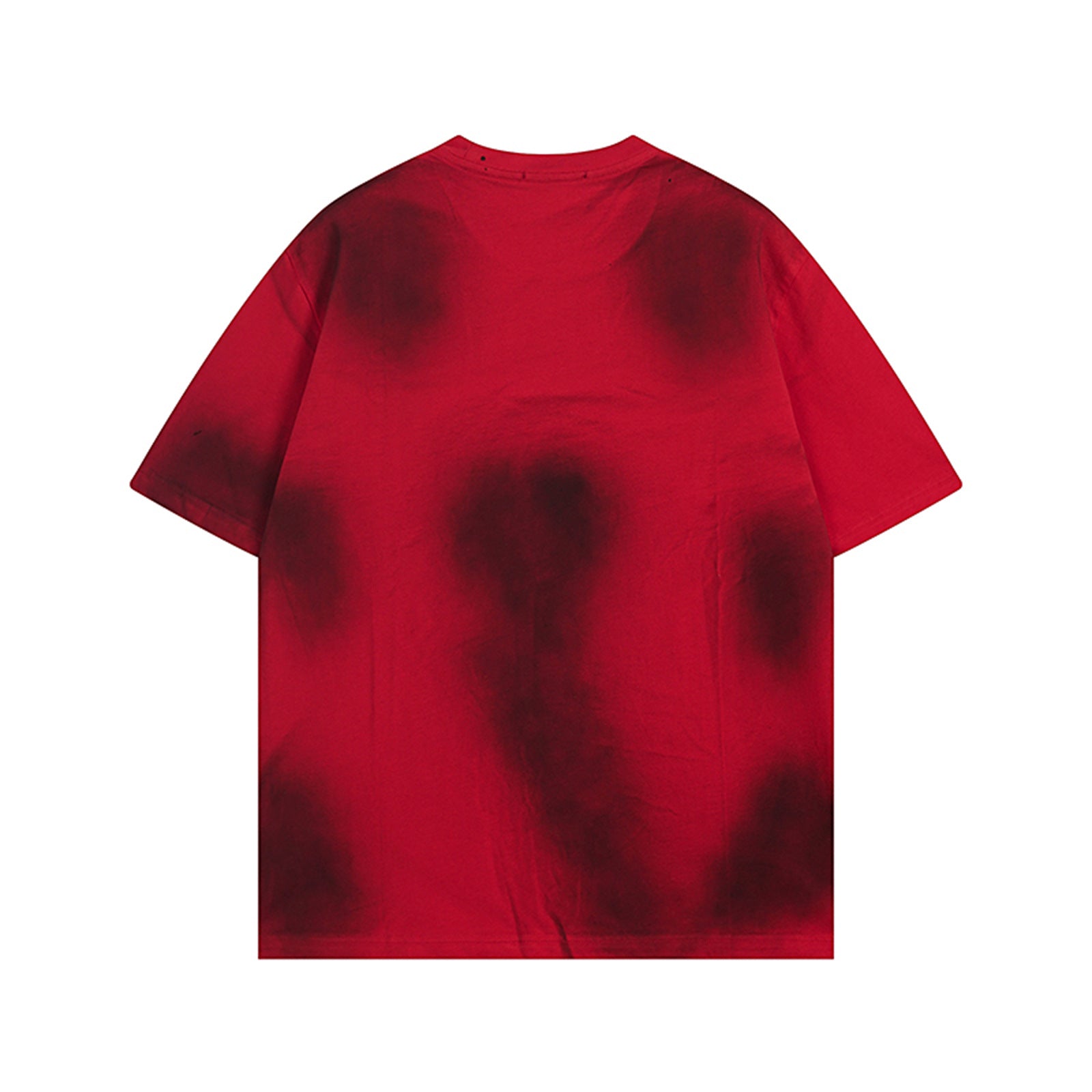 Close-up detail of black graphic letter print on unisex short sleeve t-shirt - TeenStylo