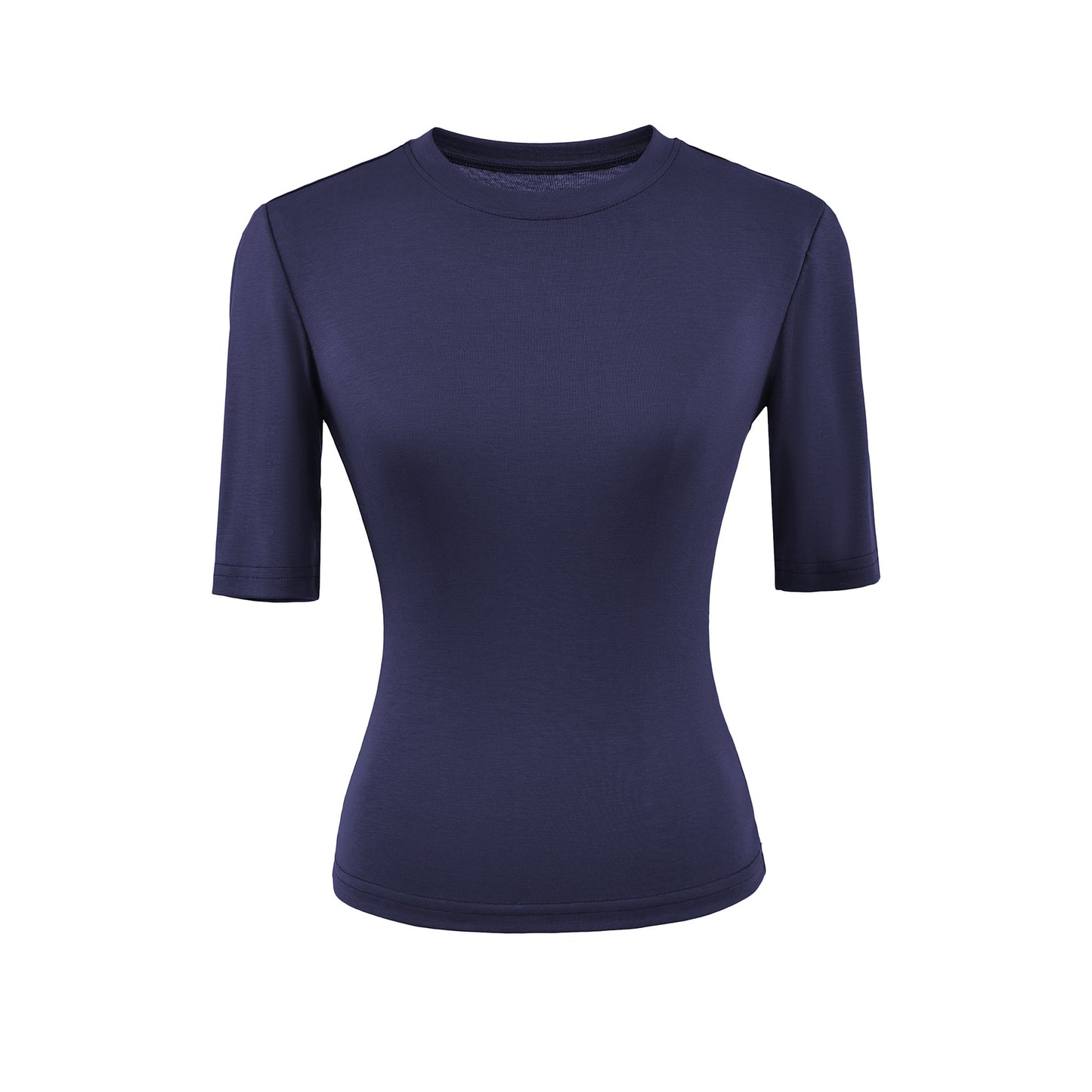 Red women's round neck mid sleeve T-shirt back view – Y2K streetwear style | TeenStylo