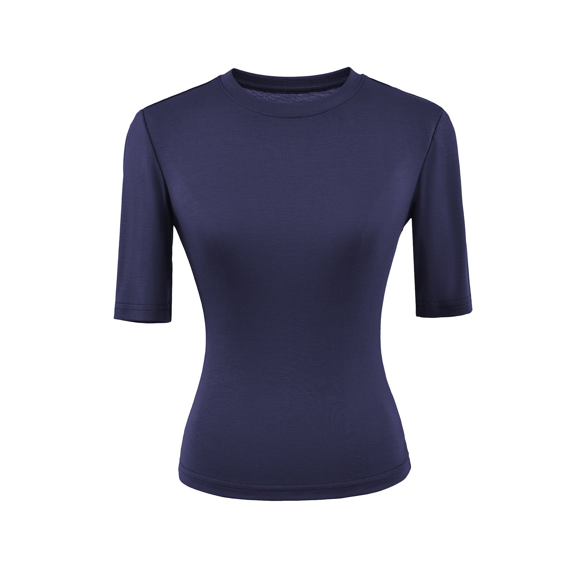 Red women's round neck mid sleeve T-shirt back view – Y2K streetwear style | TeenStylo