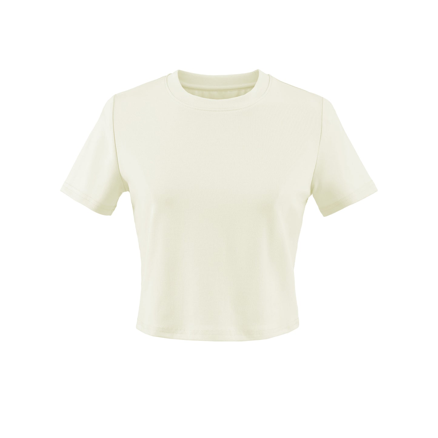 Apricot round neck short sleeve unisex T-shirt lifestyle shot - Y2K streetwear style | TeenStylo