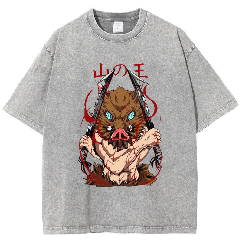 Apricot unisex anime mouth graphic cotton t-shirt lifestyle shot TeenStylo