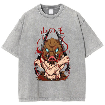 Apricot unisex anime mouth graphic cotton t-shirt lifestyle shot TeenStylo