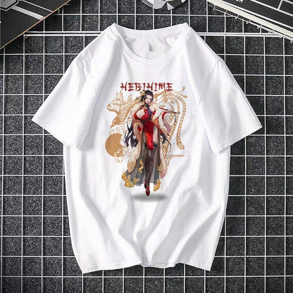 ONE PIECE Luffy Fourth Gear white unisex printed streetwear graphic tee lifestyle shot TeenStylo