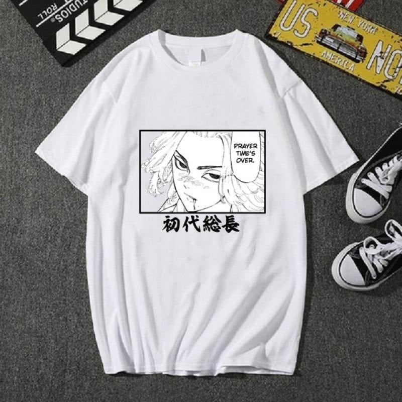 Tokyo Revengers Chifuyu Matsuno graphic tee back view in KT011602 streetwear style for men | TeenStylo