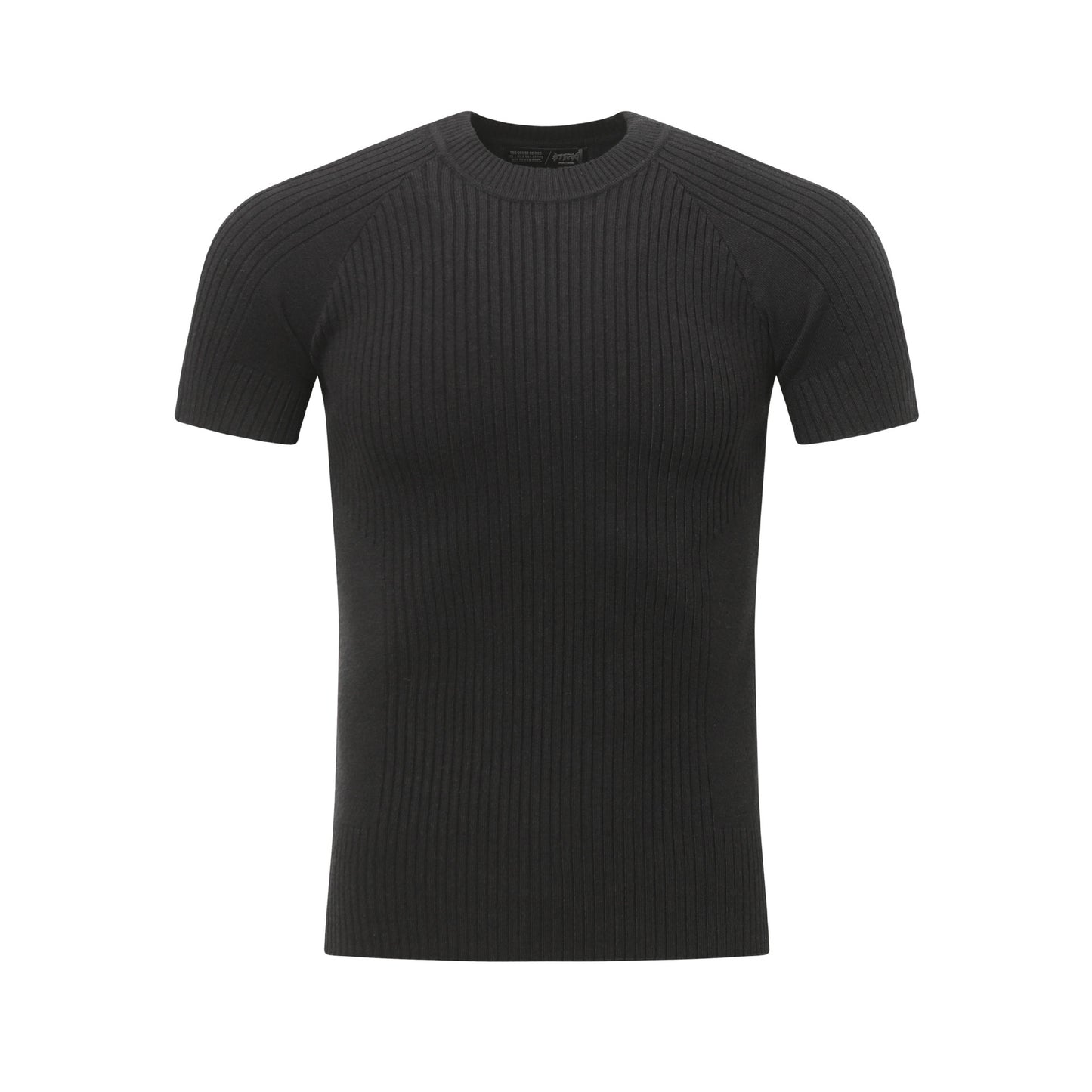 Black slim fit men's T-shirt back view - minimalist streetwear essential | TeenStylo