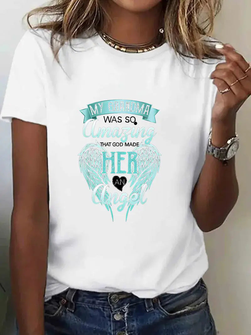 Lifestyle shot of women wearing B2 printed short sleeve t-shirt streetwear style | TeenStylo