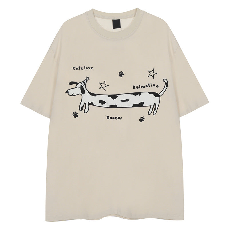 Apricot loose fit unisex short sleeve t-shirt lifestyle shot streetwear style TeenStylo