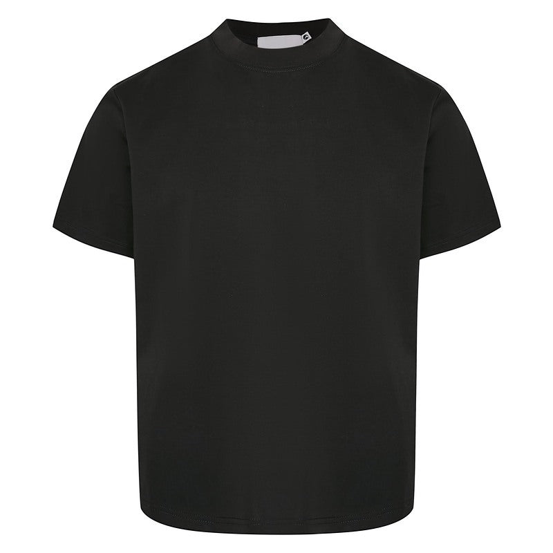 Black unisex relaxed fit short sleeve t-shirt lifestyle look streetwear style TeenStylo