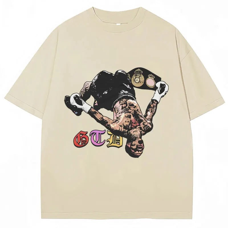 Black Gervonta Tank Davis vintage graphic t-shirt front view mens streetwear tee TeenStylo