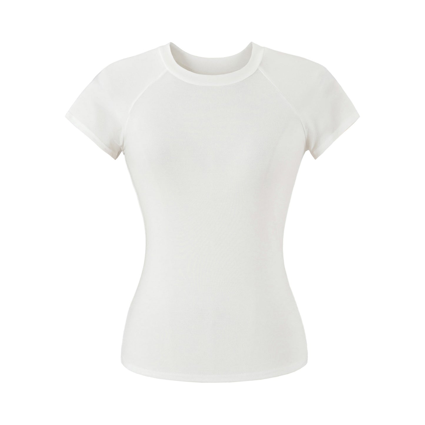 White unisex round neck short sleeve T-shirt women lifestyle TeenStylo