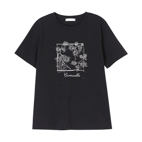 Black unisex round neck short sleeve t-shirt front view – women's Y2K streetwear essential | TeenStylo