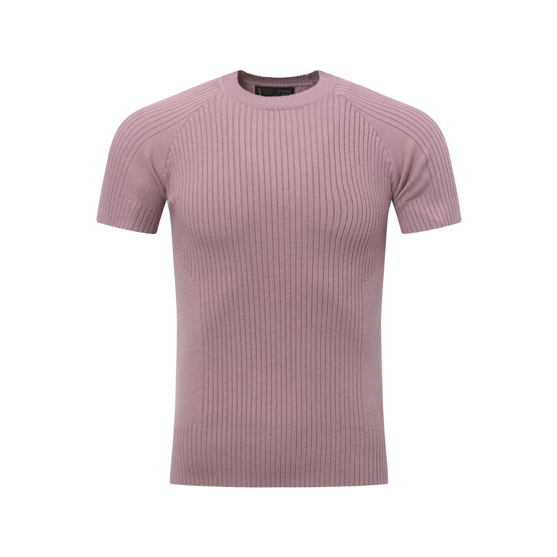 Pink slim fit men's T-shirt lifestyle shot – Y2K streetwear style at TeenStylo