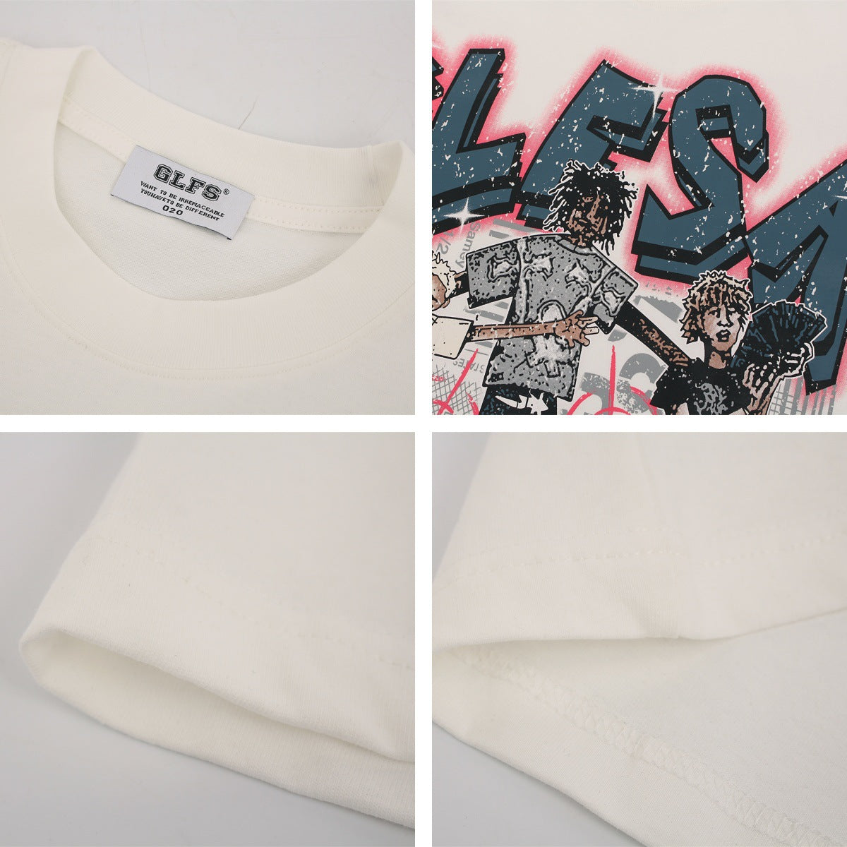 Dark gray retro anime print unisex t-shirt styled in a streetwear lifestyle look | TeenStylo