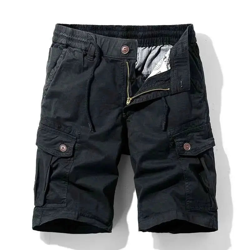 Men's Summer Cargo Shorts Cotton Breathable Quick Dry Multi Pocket Hip Hop Style Casual Shorts