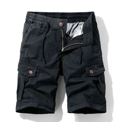 Men's Summer Cargo Shorts Cotton Breathable Quick Dry Multi Pocket Hip Hop Style Casual Shorts