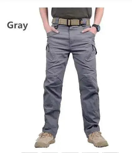IX9 City Military Tactical Pants For Men SWAT Combat Army Hiking Cargo Waterproof Outdoor Trousers