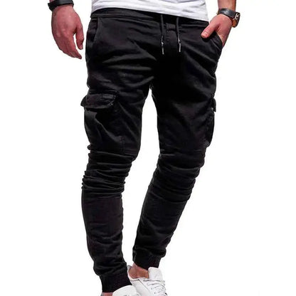 Men's Oversize Cargo Pants 2025 New Casual Solid Drawstring Elastic Waist Joggers Sweatpants Streetwear