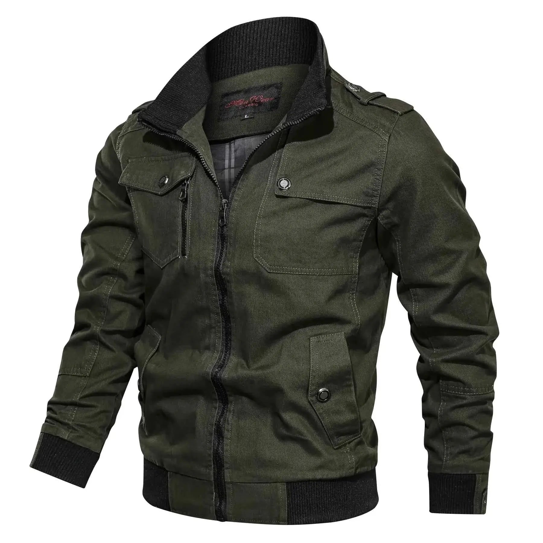 2025 Spring And Autumn Bomber Jacket For Men Slim Fit Windbreaker Tactical Military Casual Coat