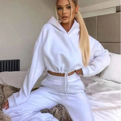 Womens Two Piece Tracksuit Set With Zipper Sportswear For Casual Lounge Wear And Home Gym