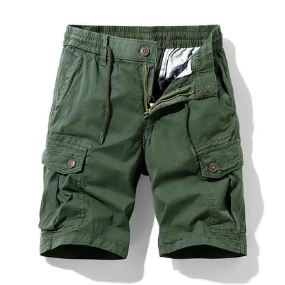 Men's Summer Cargo Shorts Cotton Breathable Quick Dry Multi Pocket Hip Hop Style Casual Shorts