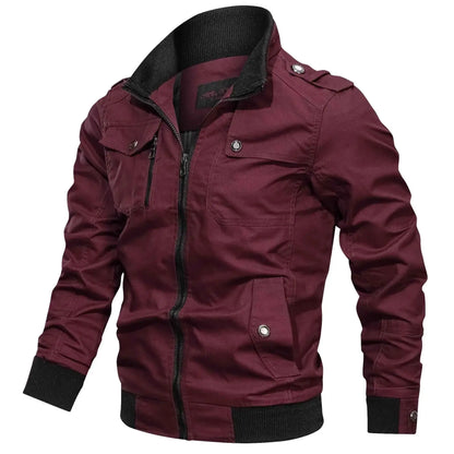 2025 Spring And Autumn Bomber Jacket For Men Slim Fit Windbreaker Tactical Military Casual Coat