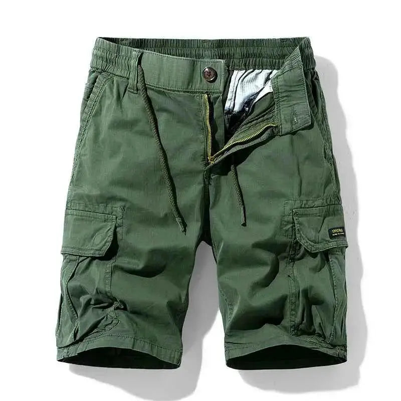 Men's Summer Cargo Shorts Cotton Breathable Quick Dry Multi Pocket Hip Hop Style Casual Shorts