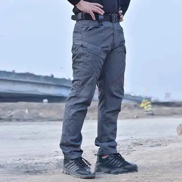 IX9 City Military Tactical Pants For Men SWAT Combat Army Hiking Cargo Waterproof Outdoor Trousers