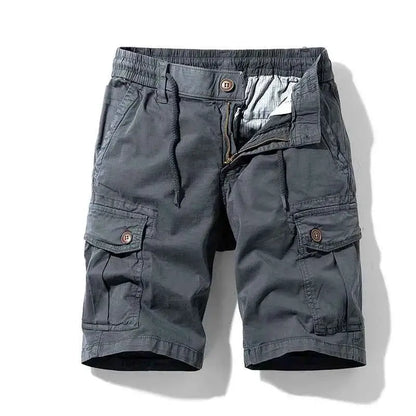 Men's Summer Cargo Shorts Cotton Breathable Quick Dry Multi Pocket Hip Hop Style Casual Shorts