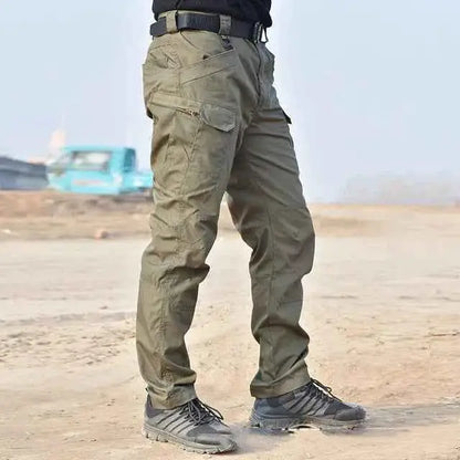 IX9 City Military Tactical Pants For Men SWAT Combat Army Hiking Cargo Waterproof Outdoor Trousers