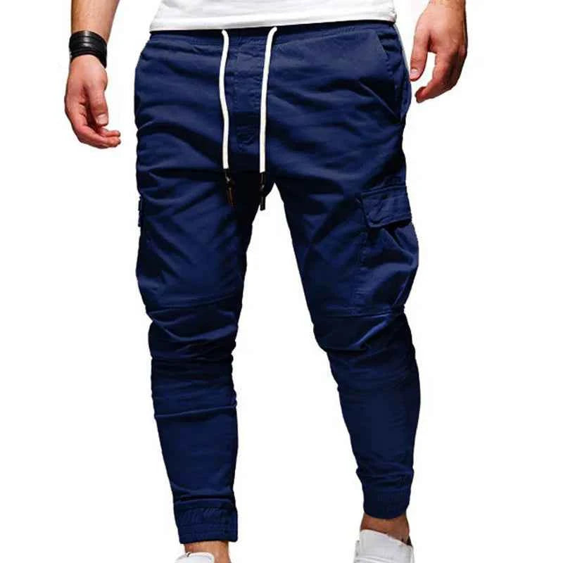Men's Oversize Cargo Pants 2025 New Casual Solid Drawstring Elastic Waist Joggers Sweatpants Streetwear