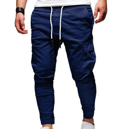 Men's Oversize Cargo Pants 2025 New Casual Solid Drawstring Elastic Waist Joggers Sweatpants Streetwear