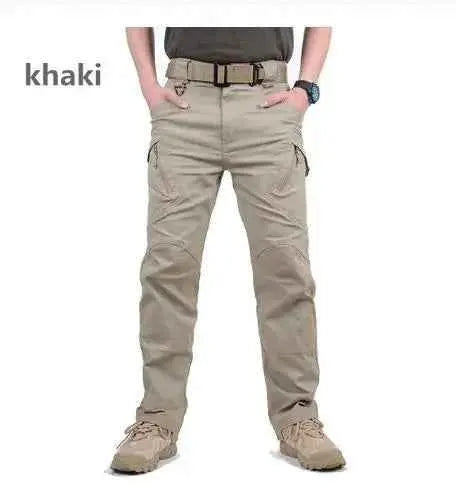 IX9 City Military Tactical Pants For Men SWAT Combat Army Hiking Cargo Waterproof Outdoor Trousers