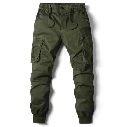 Mens Cargo Pants Cotton Full Length Jogging Casual Trousers Military Style Streetwear Work Tactical Plus Size