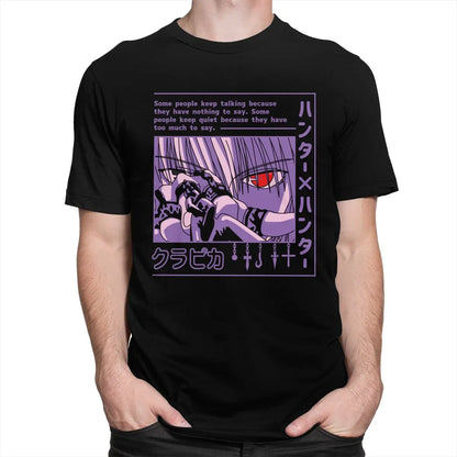 Black Hunter X Hunter mens t-shirt back view short sleeve graphic tee streetwear style TeenStylo