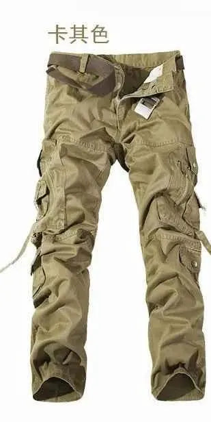 Mens Tactical Cargo Pants Multi Pocket Washed Cotton Loose Fit Overalls For Men Sizes 28 To 42