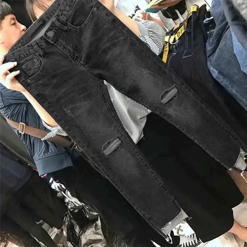 Women Denim Skinny Jeans Ripped Jeans Trendy Denim Trousers TeenStylo Casual Everyday Wear