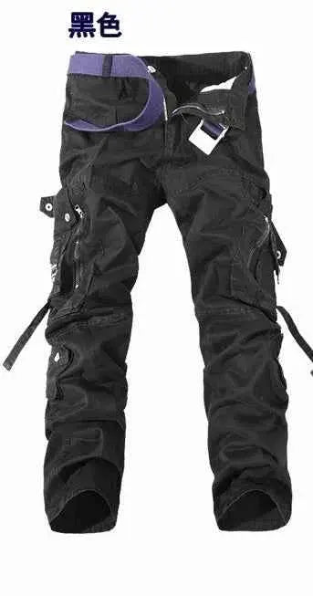 Mens Tactical Cargo Pants Multi Pocket Washed Cotton Loose Fit Overalls For Men Sizes 28 To 42