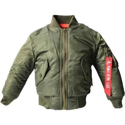 Yesars Kids Winter Jacket MA1 Bomber Flight Coat For Boys 2T To 12T Warm Windproof Waterproof Outerwear