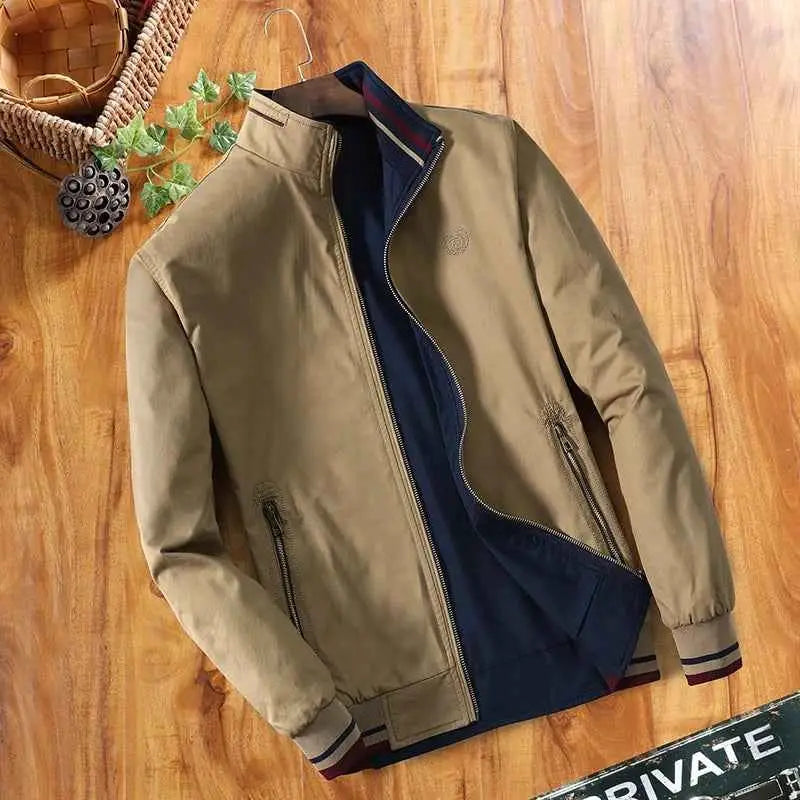 Cotton Wholesale Mens Windbreaker Jacket Double Sided Wear For Men Baseball Bomber Style Military Autumn Outdoor Coat