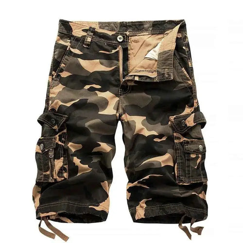 2025 Military Camouflage Cargo Shorts For Men Multi Pocket Army Casual Bermuda Shorts Summer Fashion