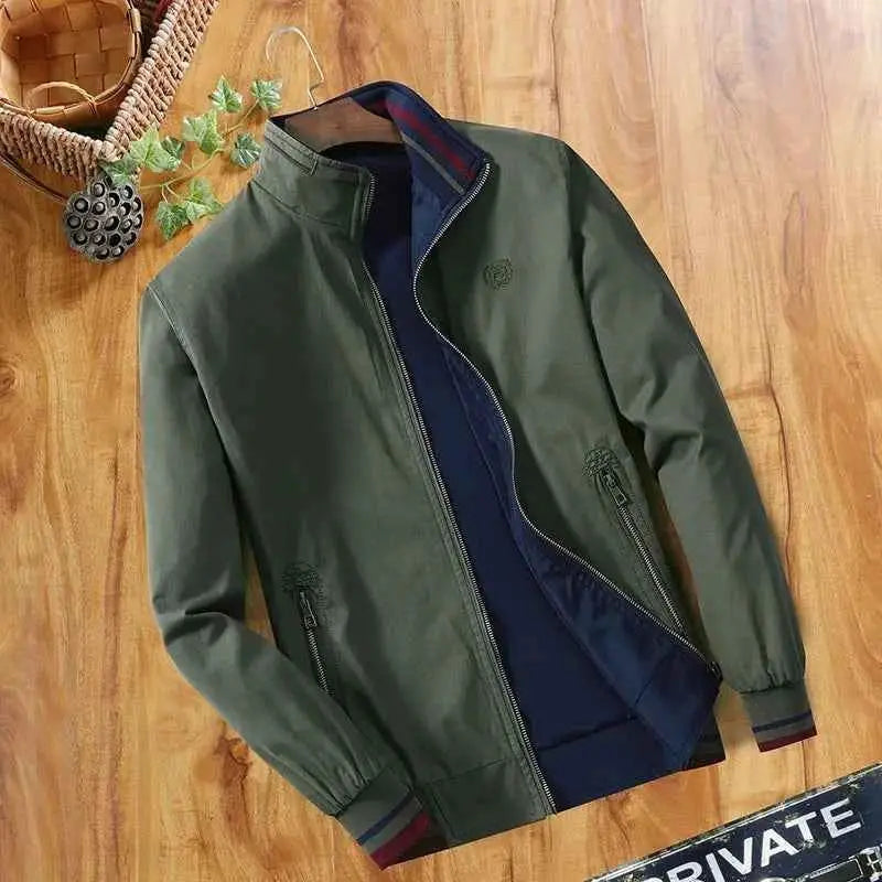 Cotton Wholesale Mens Windbreaker Jacket Double Sided Wear For Men Baseball Bomber Style Military Autumn Outdoor Coat