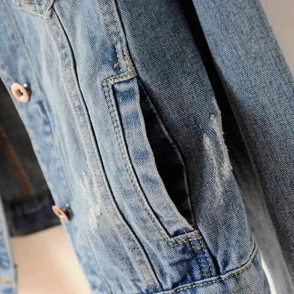 Sedutmo Autumn Denim Jacket Women Boyfriend Jeans Coat Streetwear Harajuku Vintage Spring Outerwear ED198