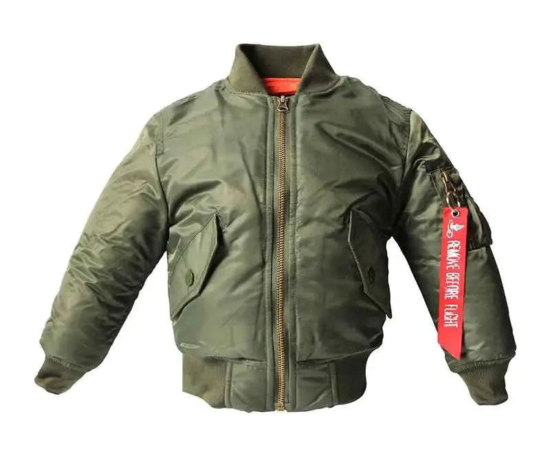 Yesars Kids Winter Jacket MA1 Bomber Flight Coat For Boys 2T To 12T Warm Windproof Waterproof Outerwear