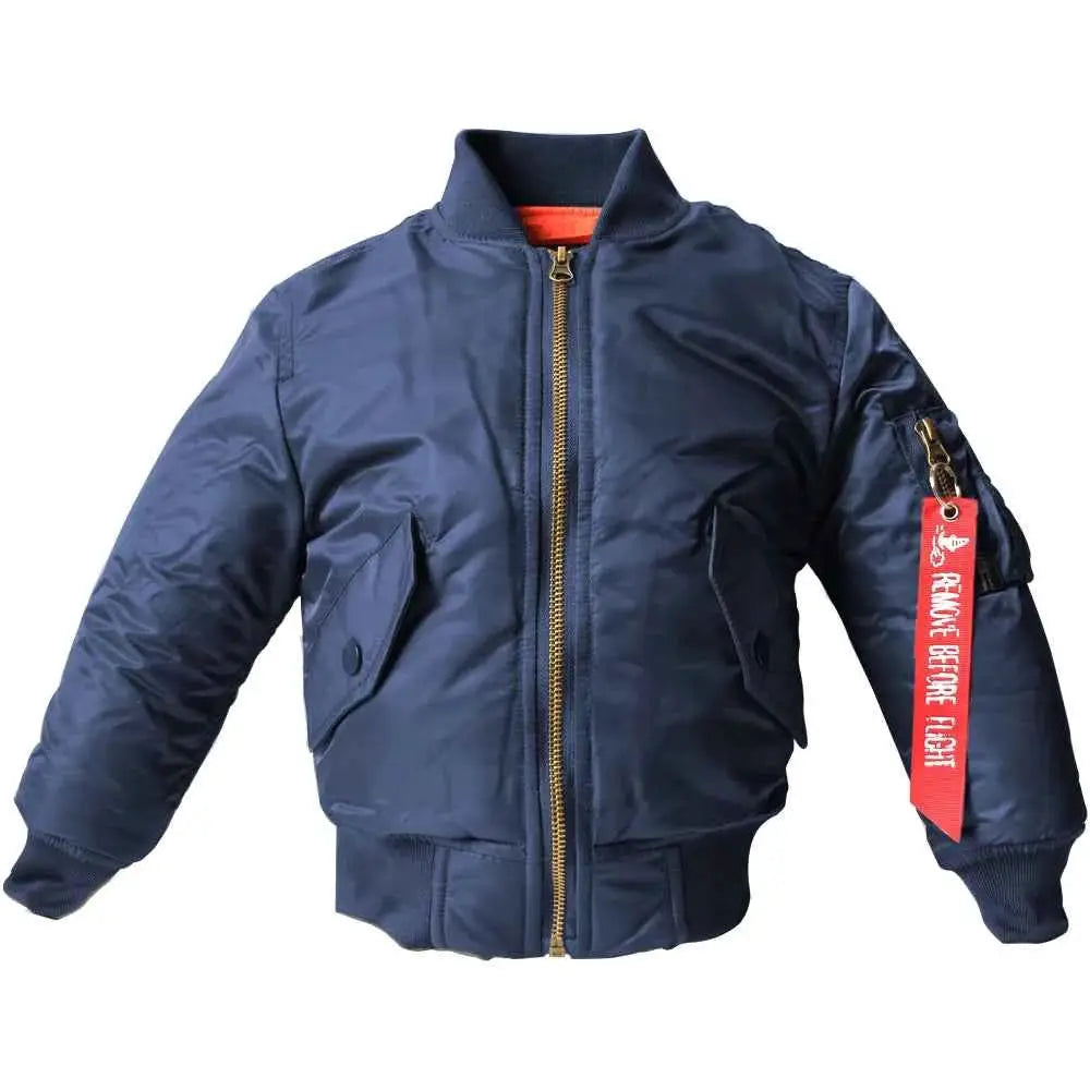 Yesars Kids Winter Jacket MA1 Bomber Flight Coat For Boys 2T To 12T Warm Windproof Waterproof Outerwear