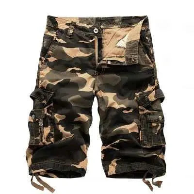 2025 Military Camouflage Cargo Shorts For Men Multi Pocket Army Casual Bermuda Shorts Summer Fashion